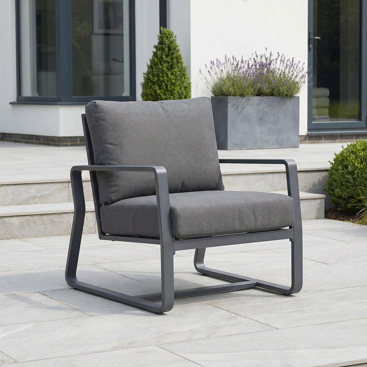 Bracken Outdoors Byron Aluminium Garden Furniture Lounge Sofa Set with Dining Table