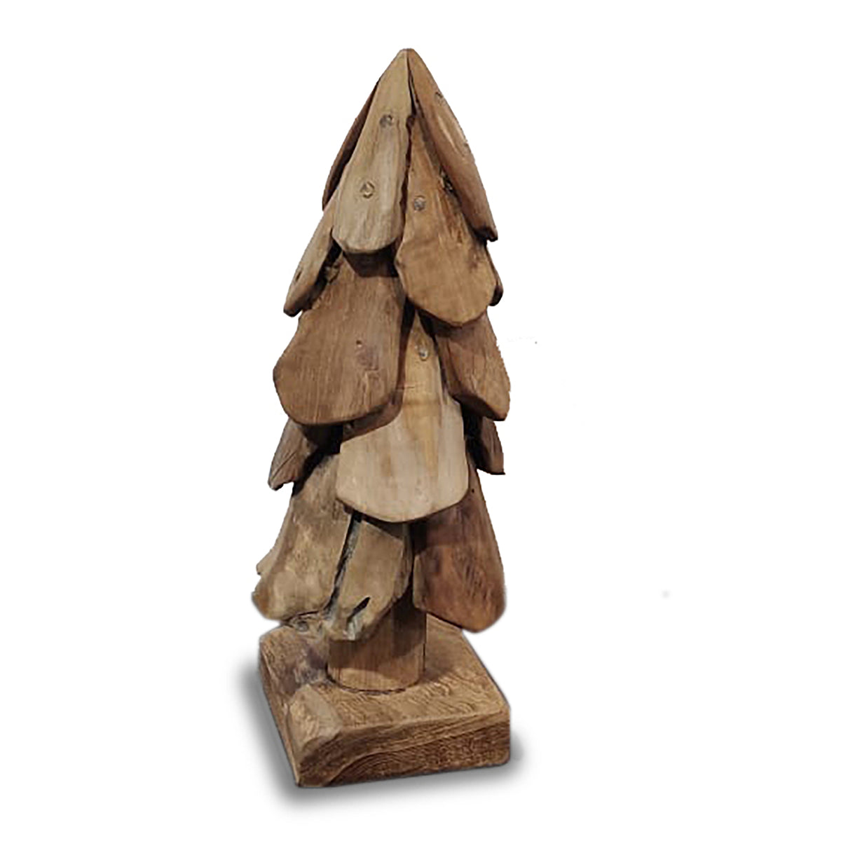 Natural Teak Wooden Christmas Tree - 60cm