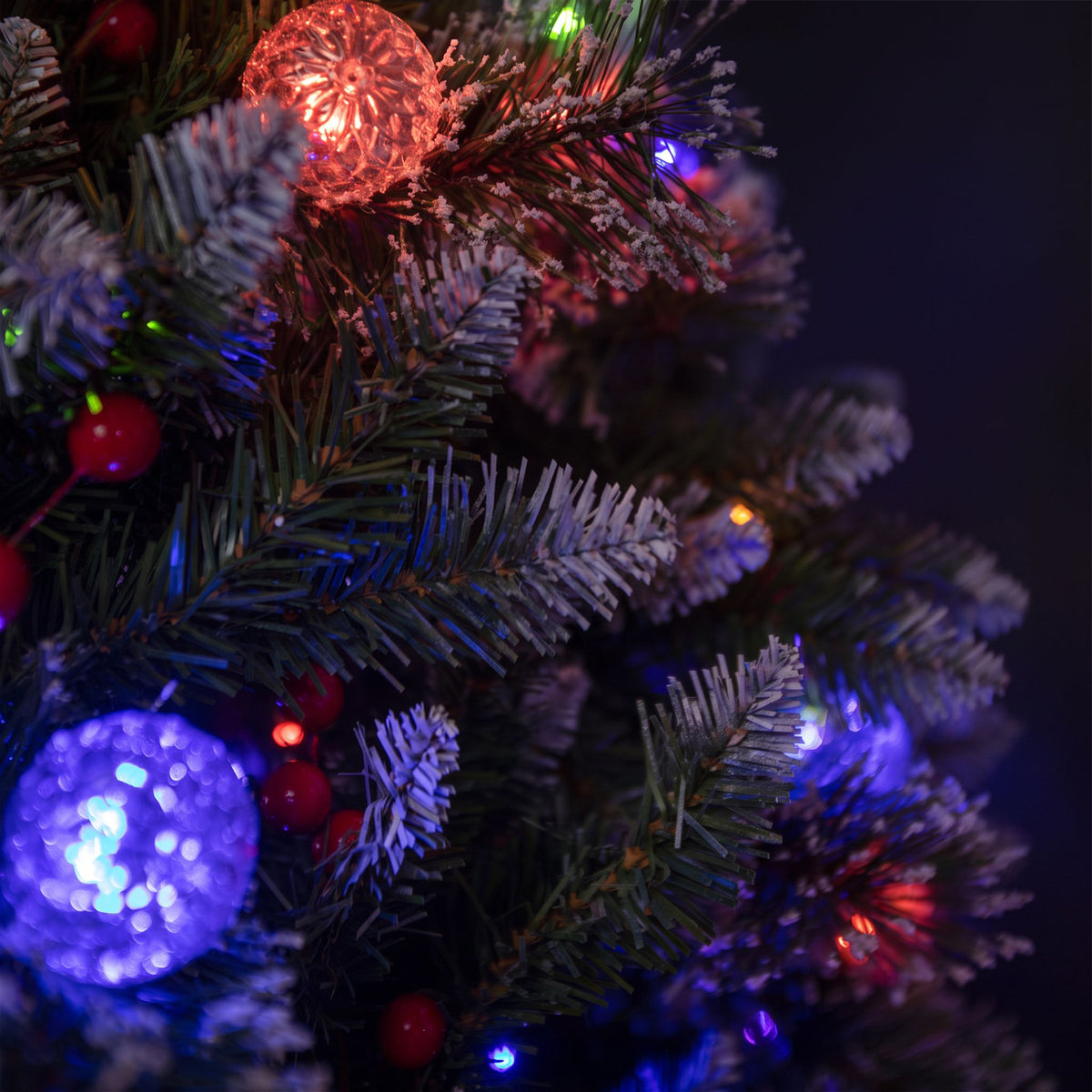 Beaumont Artificial Pre-Lit Frosty PVC Mixed Christmas Tree 6.5FT, 7.5FT