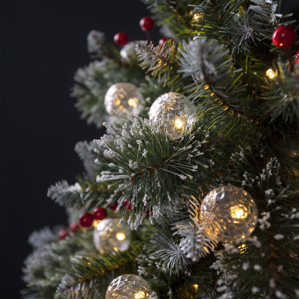 Beaumont Artificial Pre-Lit Frosty PVC Mixed Christmas Tree 6.5FT, 7.5FT
