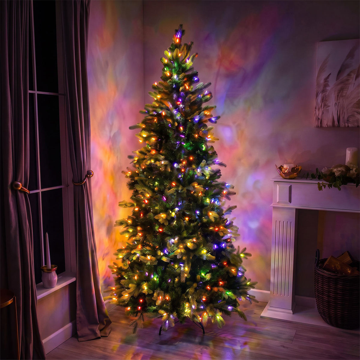 Warwick Artificial Pre-Lit Green PE/PVC Christmas Tree 6.5FT, 7.5FT