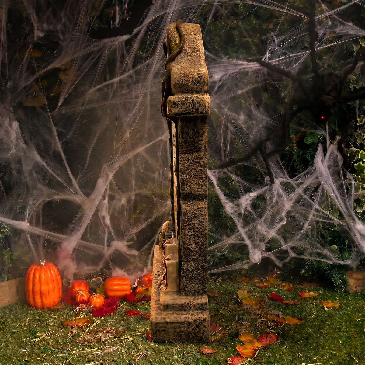 Halloween 3ft Gravestone Ornament with Multicoloured LED Lights