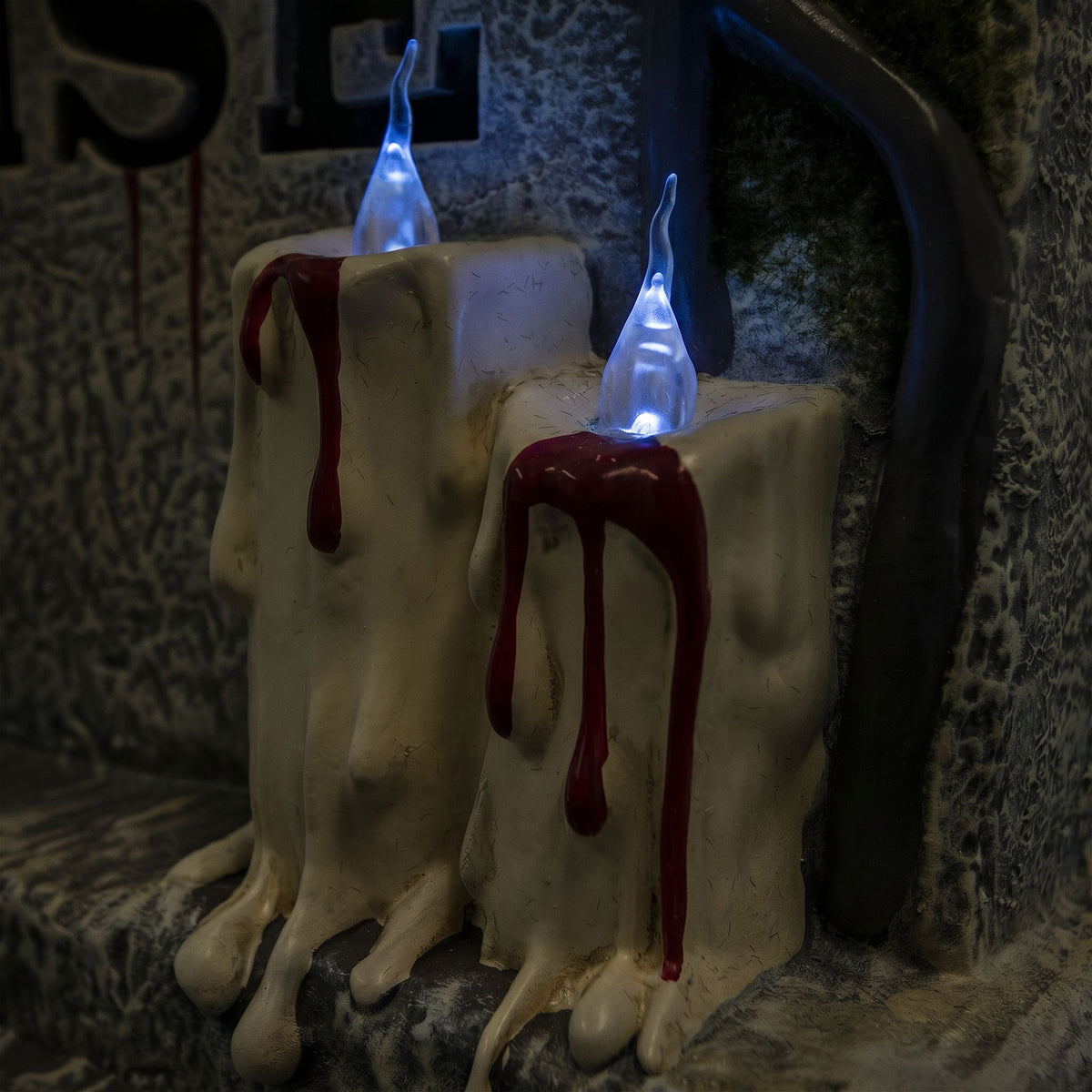 Halloween 3ft Gravestone Ornament with Multicoloured LED Lights