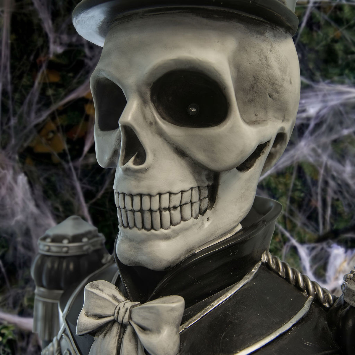 Halloween Skeleton 4ft Nutcracker with Bowl and Multicoloured LED Lights