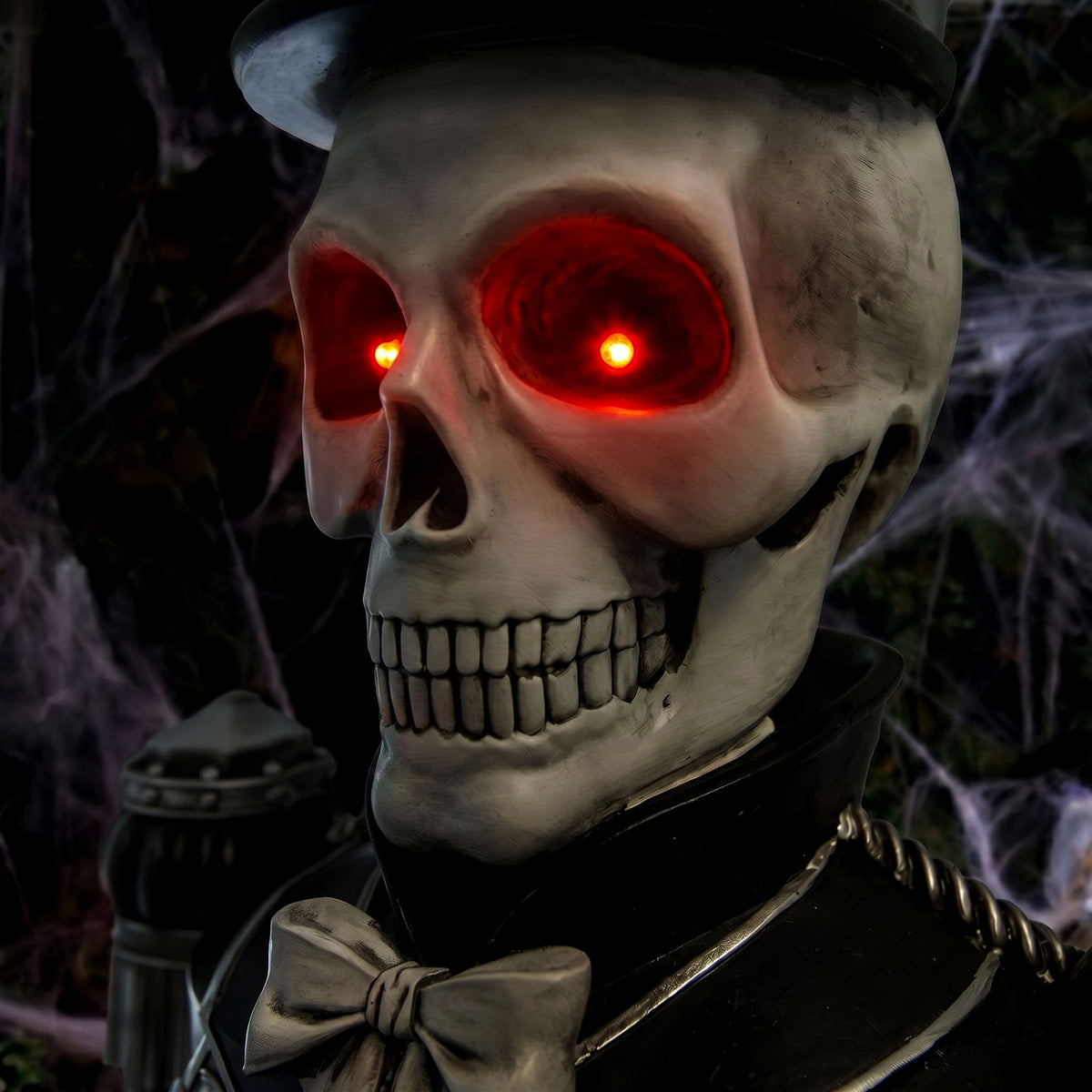 Halloween Skeleton 4ft Nutcracker with Bowl and Multicoloured LED Lights