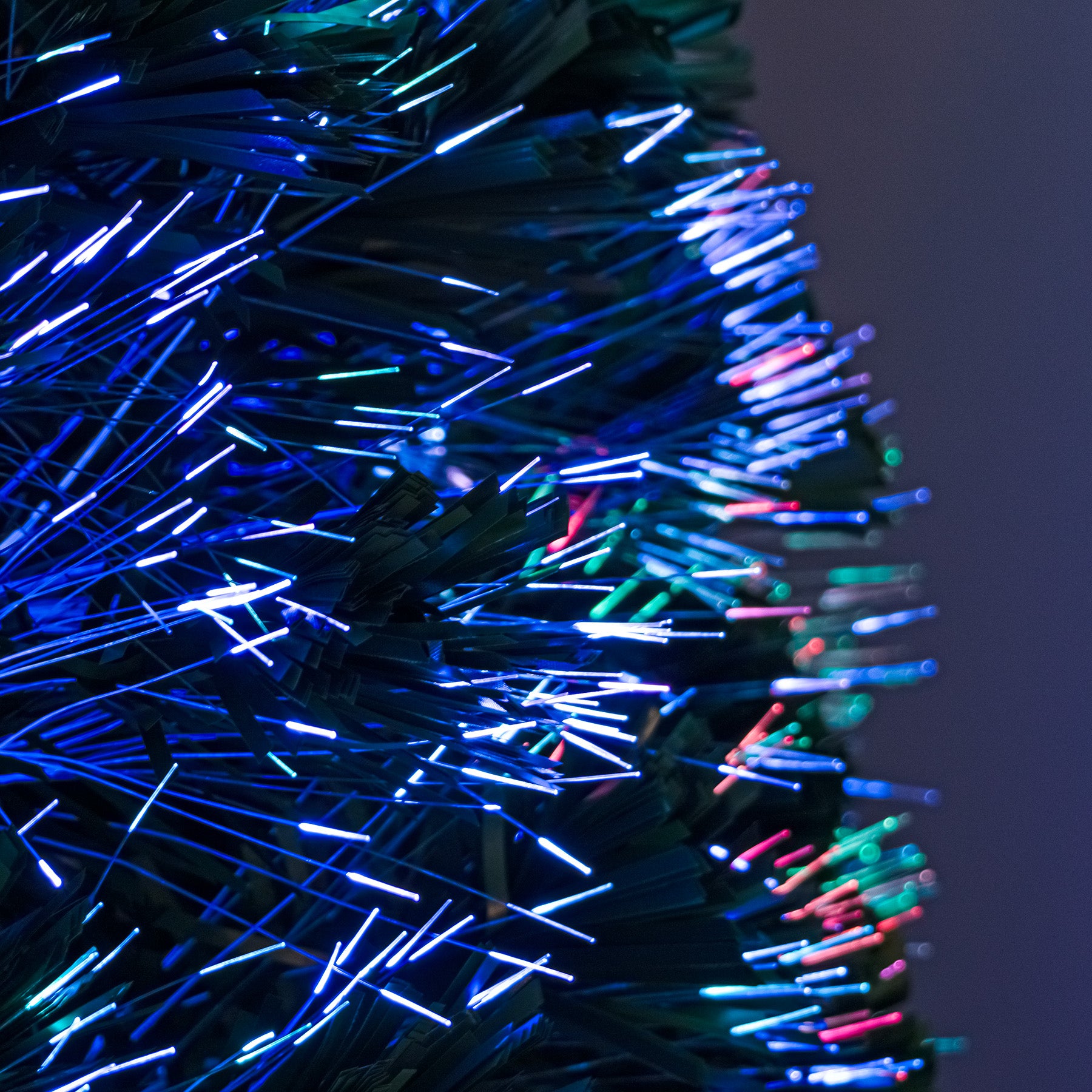 Colorful Fibre Tree 2ft - 7ft Green Fibre Optic Christmas Tree with Multi Coloured Fibre ...