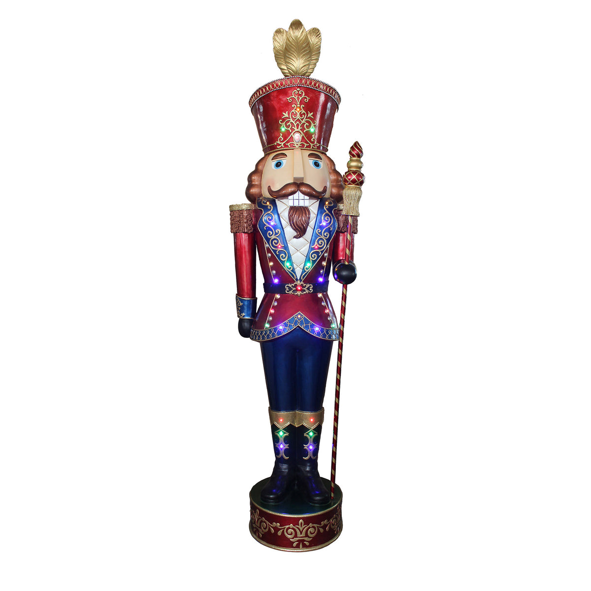 7.5ft Traditional Christmas Giant Nutcracker Soldier with LED Lights