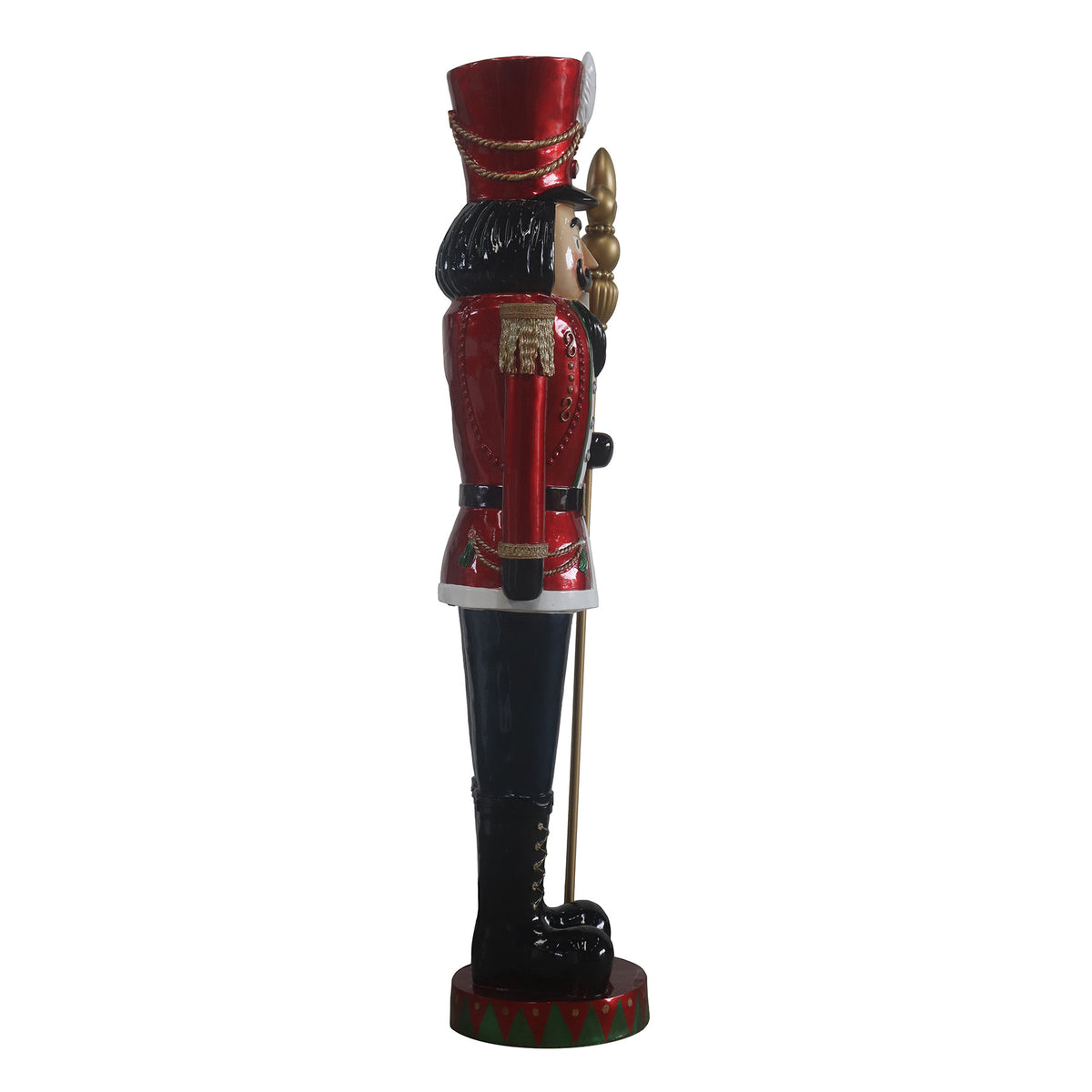 6.5ft Traditional Christmas Red Nutcracker with Multi LED Lights