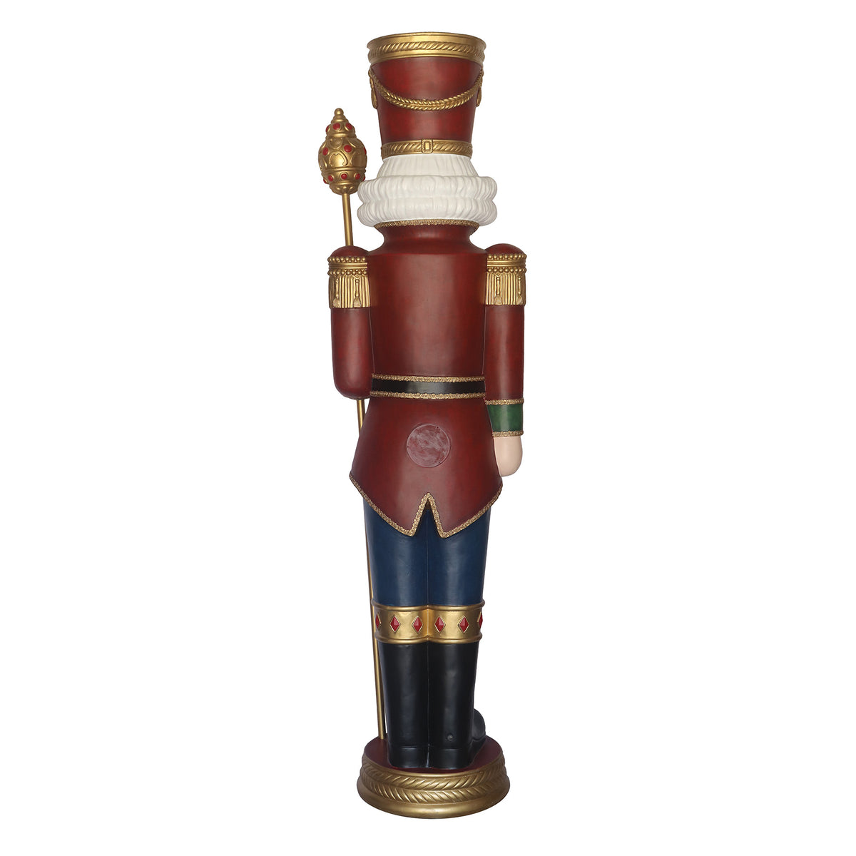 6ft Traditional Christmas Nutcracker Soldier Red Green and Blue with Warm White LED Lights