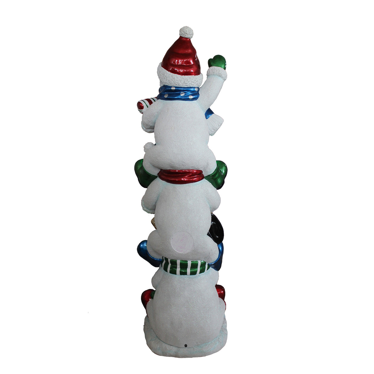 5ft Christmas Joy Snowman Stack with Multicoloured LED Lights