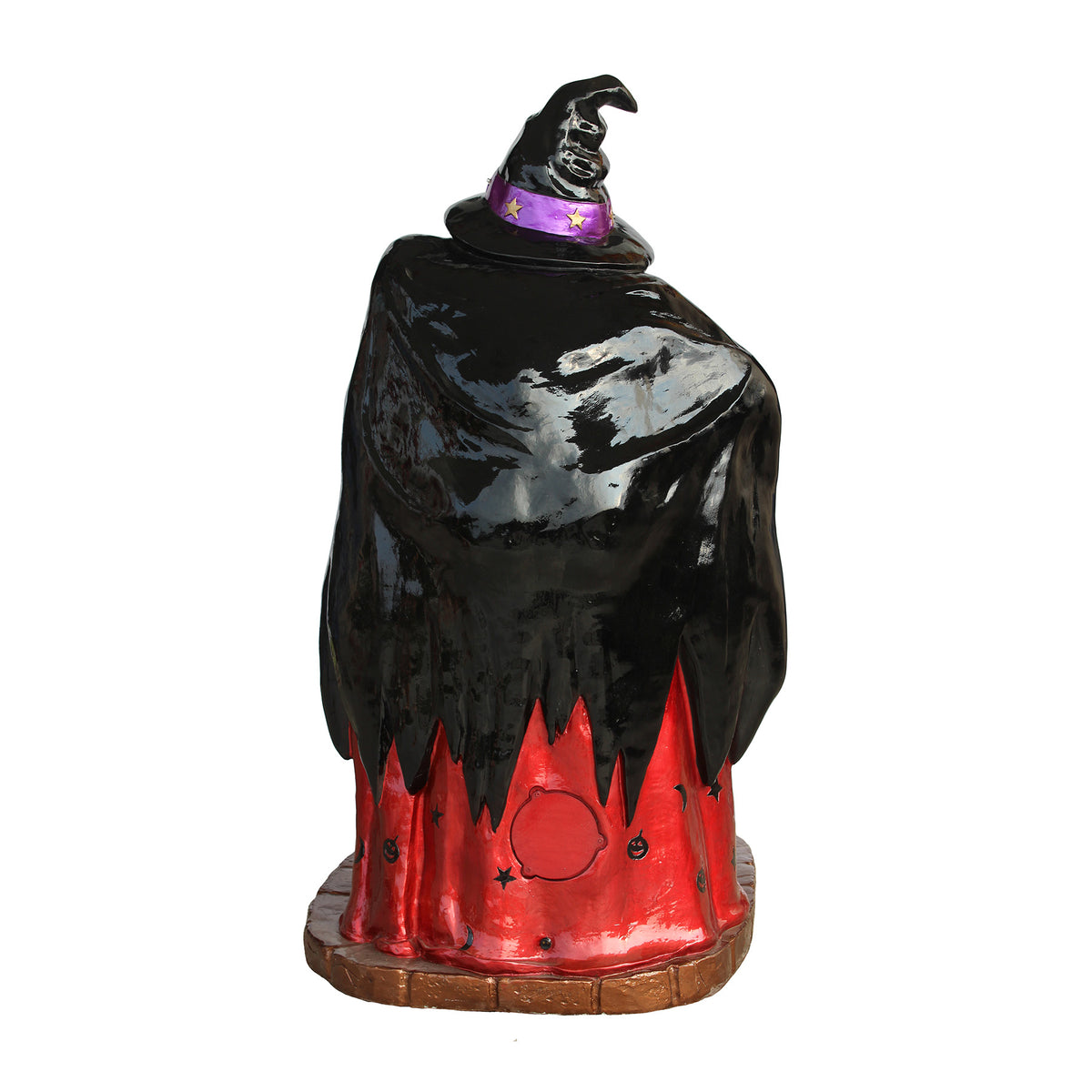 4ft Traditional Halloween Witch and Cauldron Figure with LED Lights