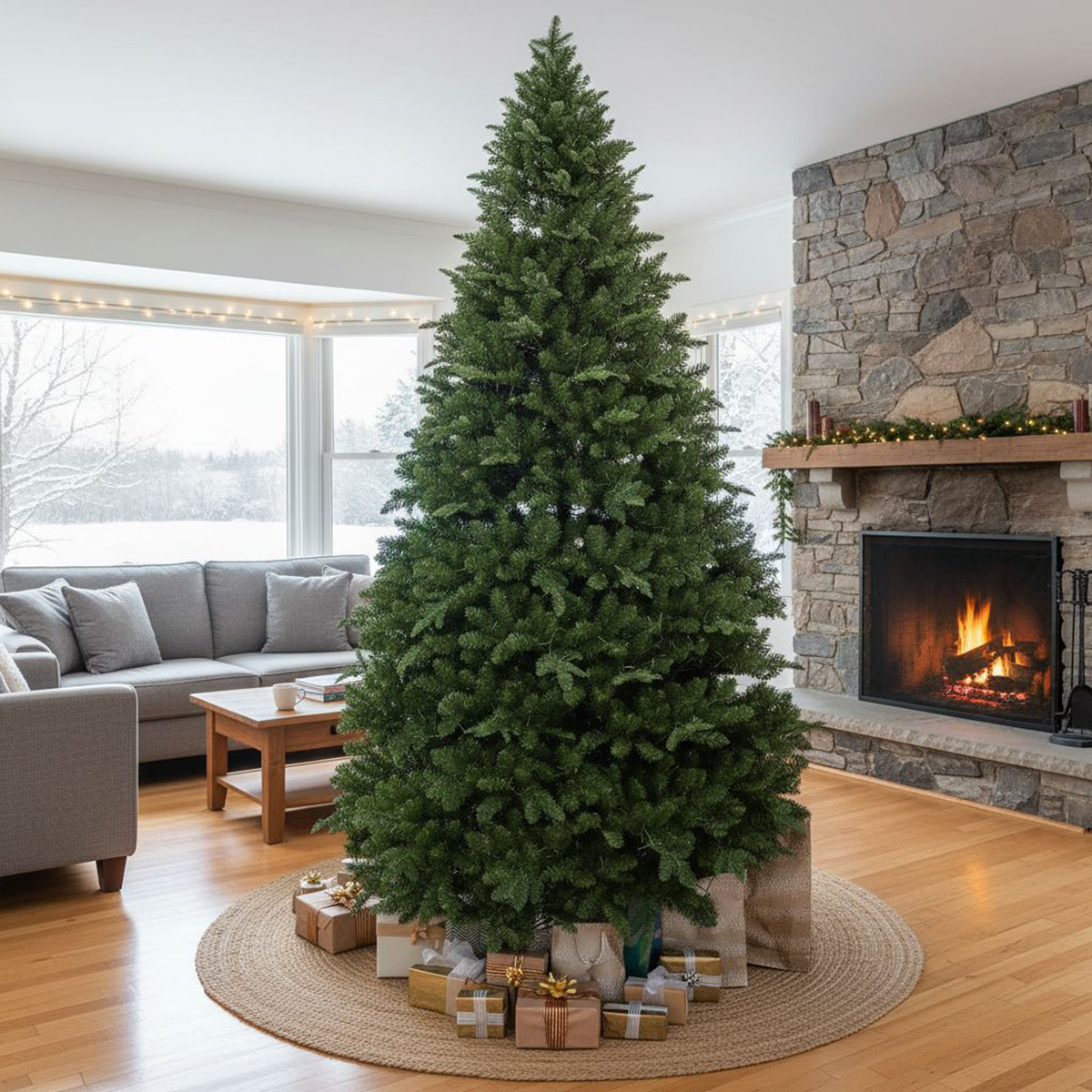 Windsor Fir Artificial PE Christmas Tree 6.5FT, 7.5FT, 8.5FT, 10FT