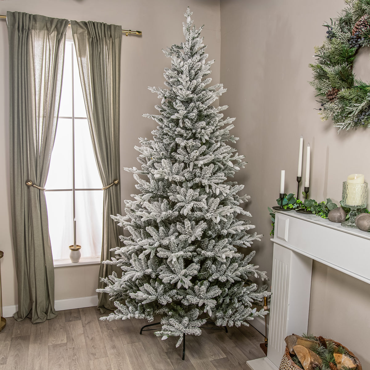 Highgrove Artificial Pre-Lit PE Christmas Tree 6.5FT, 7.5FT