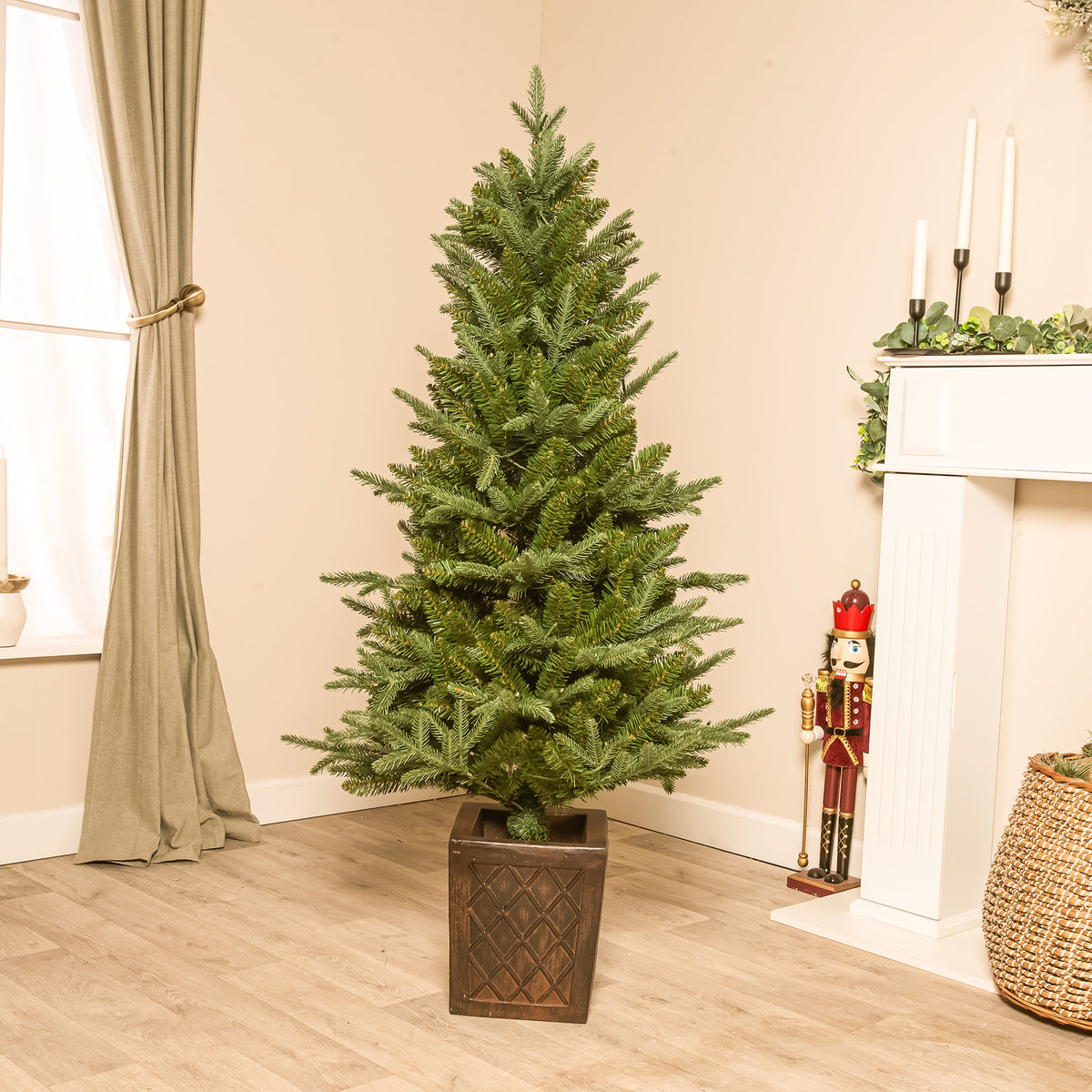 Winchester Fir Artificial Pre-Lit PE Christmas Tree 4.5FT, 6.5FT, 7.5FT