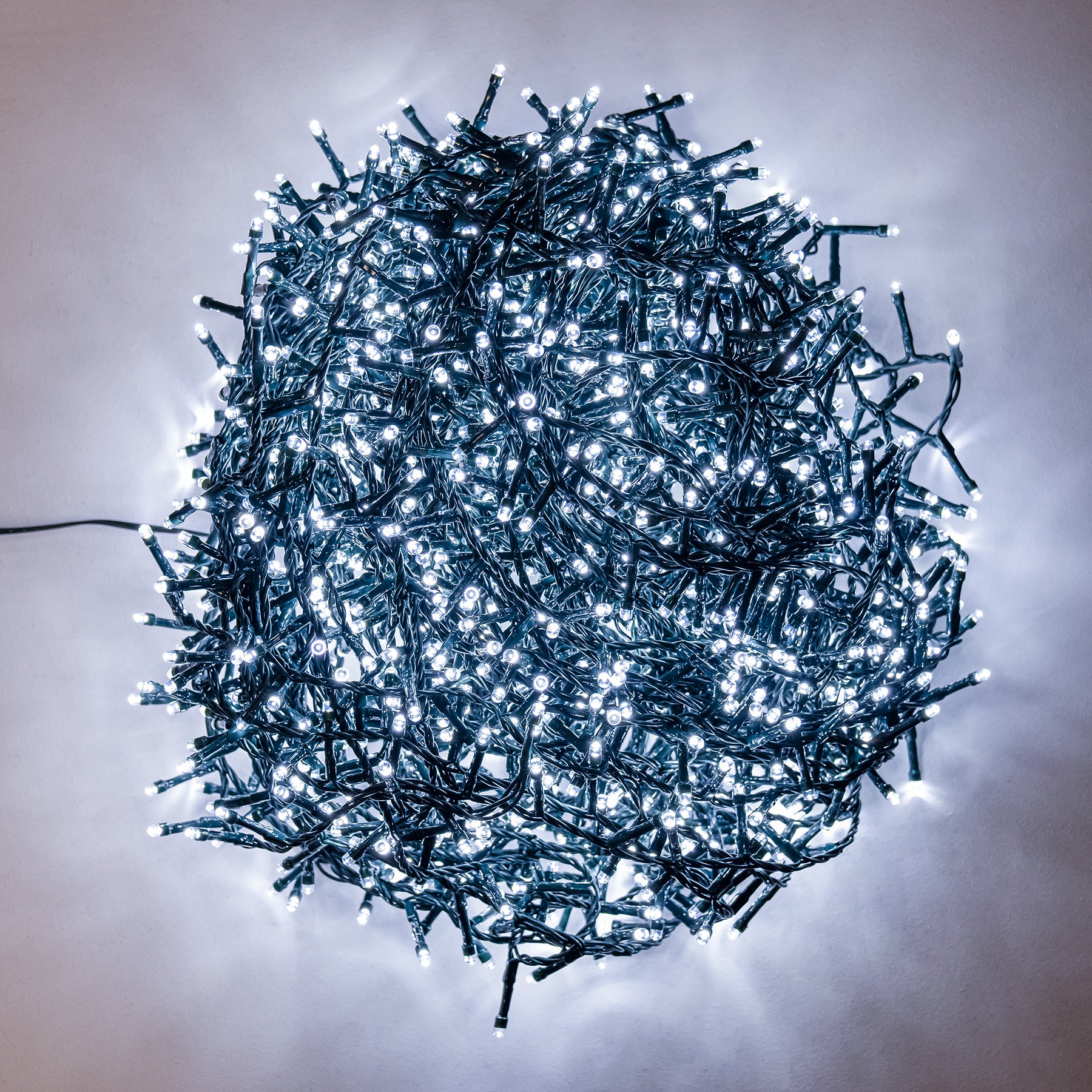 Bright White Multi-Function Christmas Compact LED Tree Lights with Gre ...