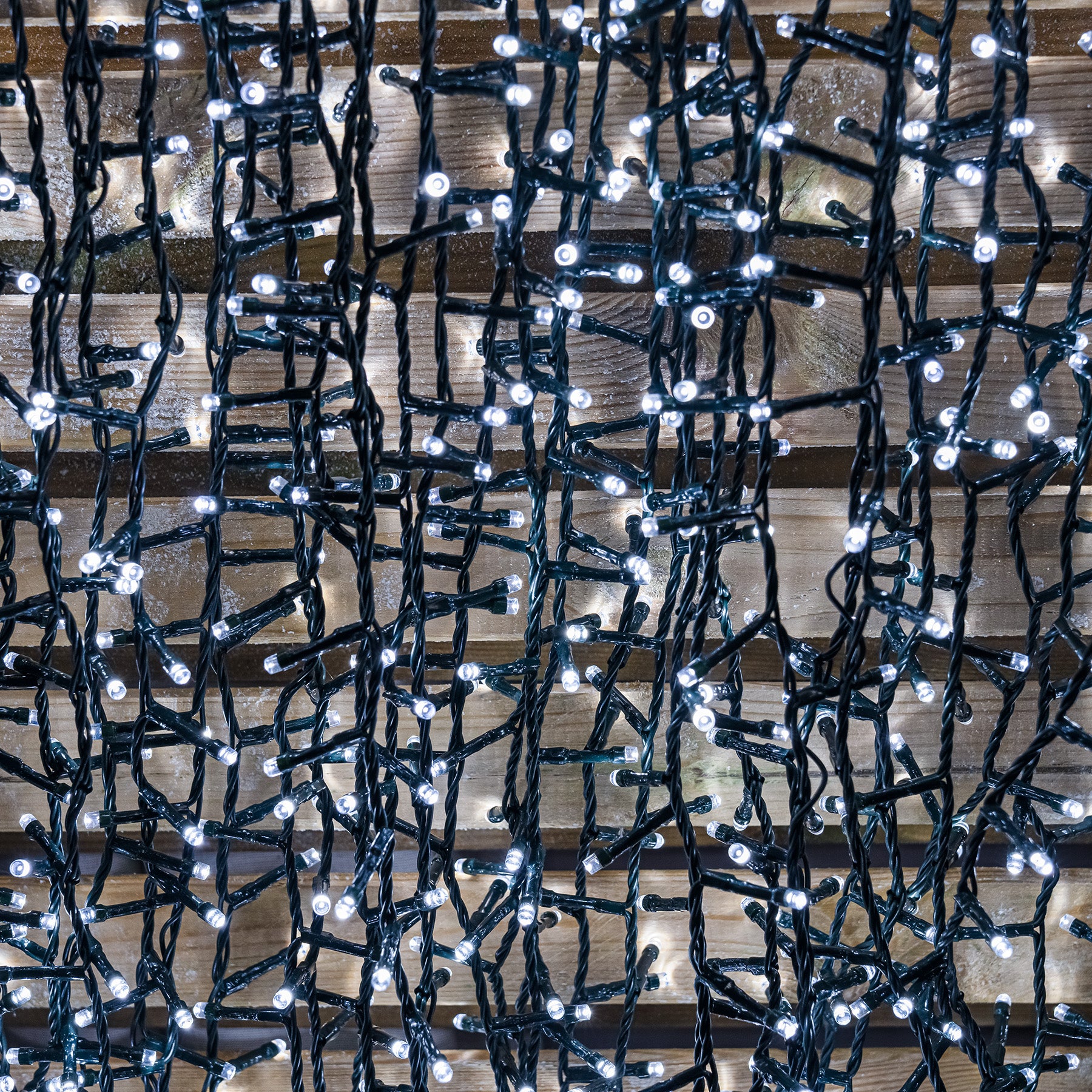 Bright White Multi-Function Christmas Compact LED Tree Lights with Gre ...