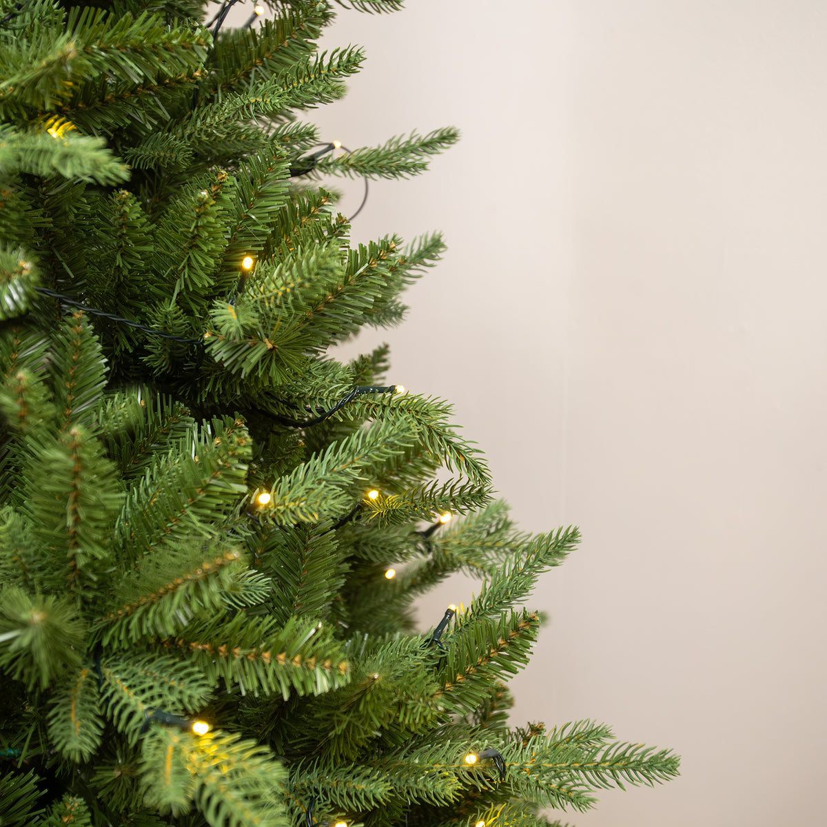 Basildon Artificial Pre-Lit Green PE/PVC Christmas Tree 6FT, 7FT, 9FT