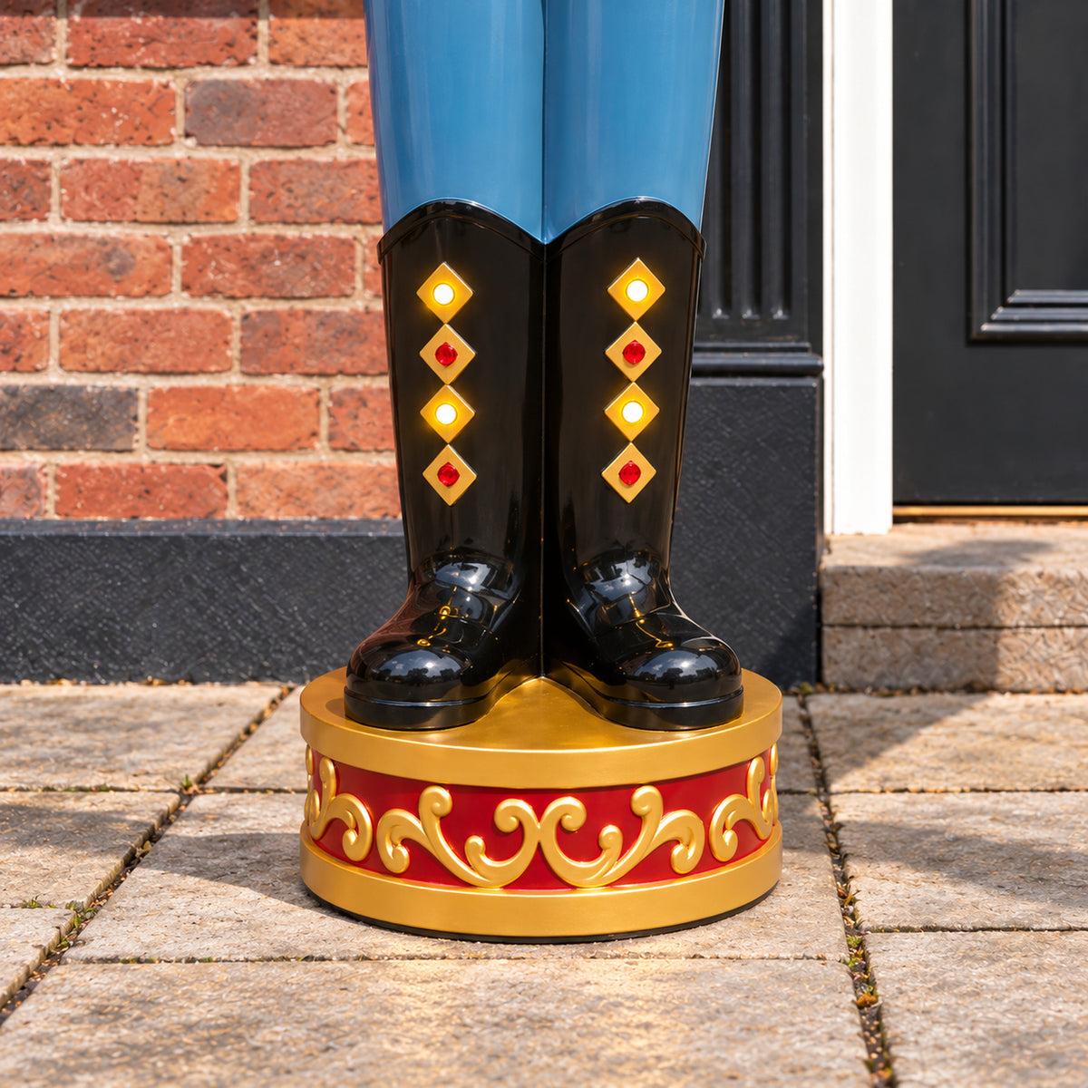 5.5ft Large Traditional Christmas Nutcracker Soldier - Red, White and Blue with LED Lights