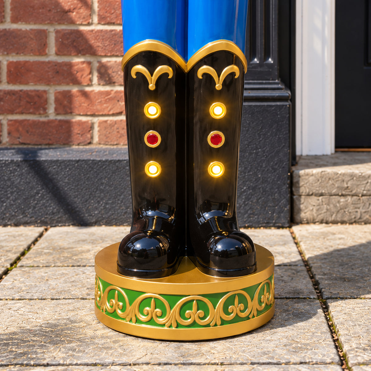 5.5ft Large Traditional Christmas Nutcracker Soldier - Multi-Coloured with LED Lights