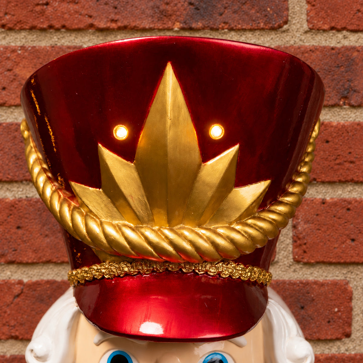 5ft Large Traditional Christmas Nutcracker Soldier - Dark Green, Red and Black with LED Lights