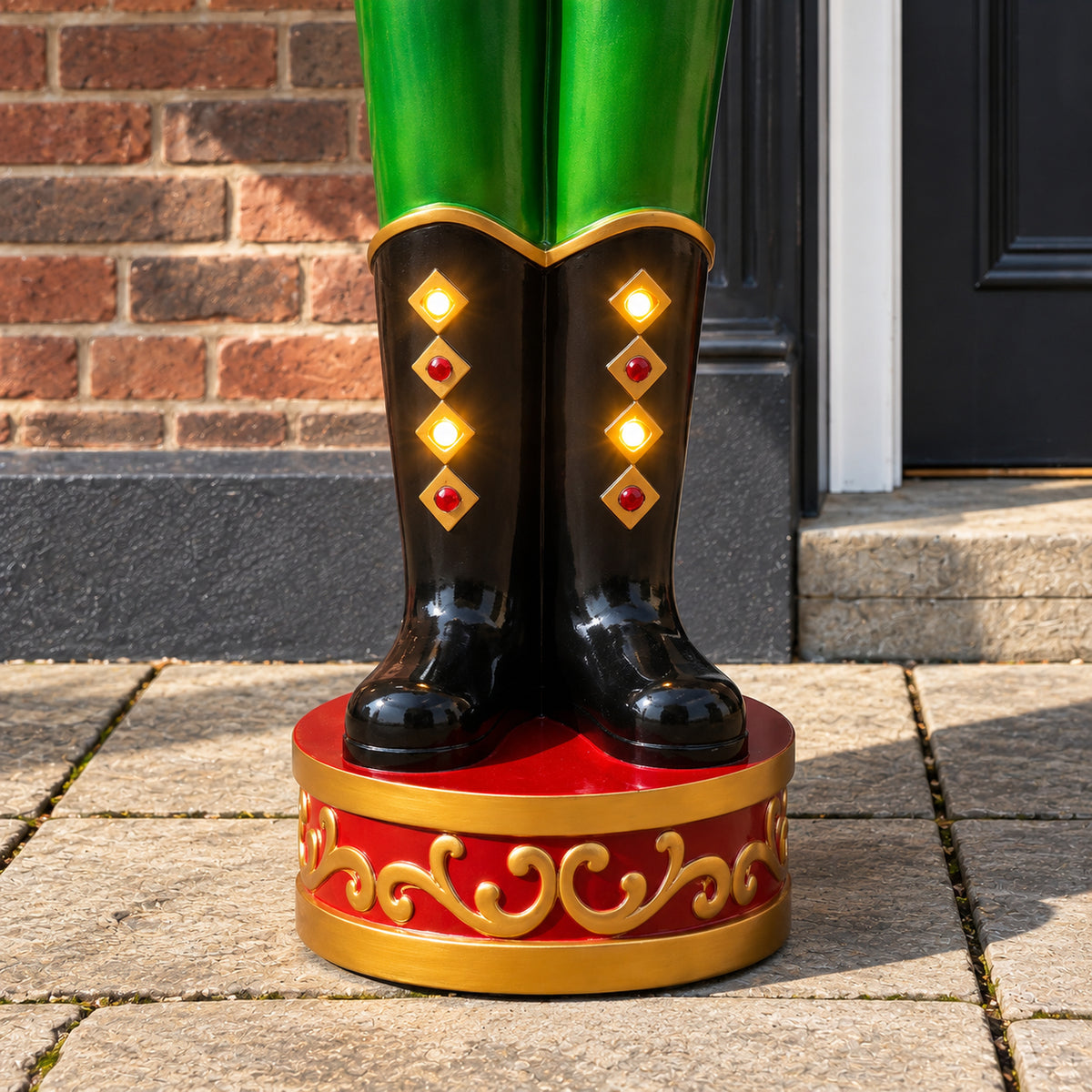 5.5ft Large Traditional Christmas Nutcracker Soldier Red Blue and Green with LED Lights
