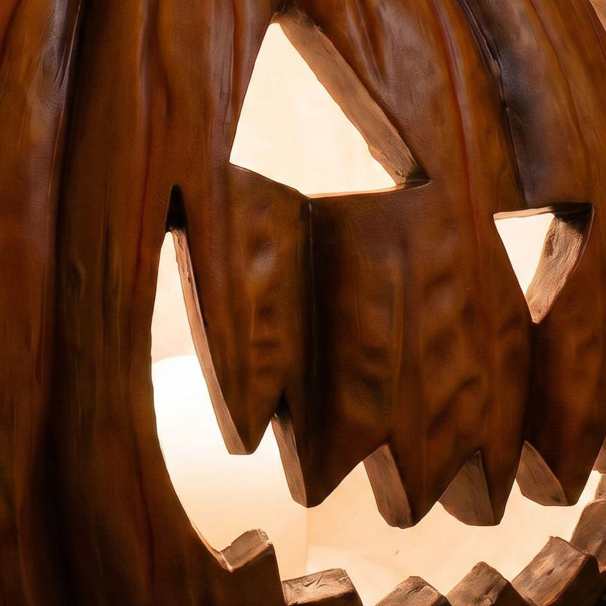 44cm Halloween Pumpkin Ornament with Warm White LED Lights