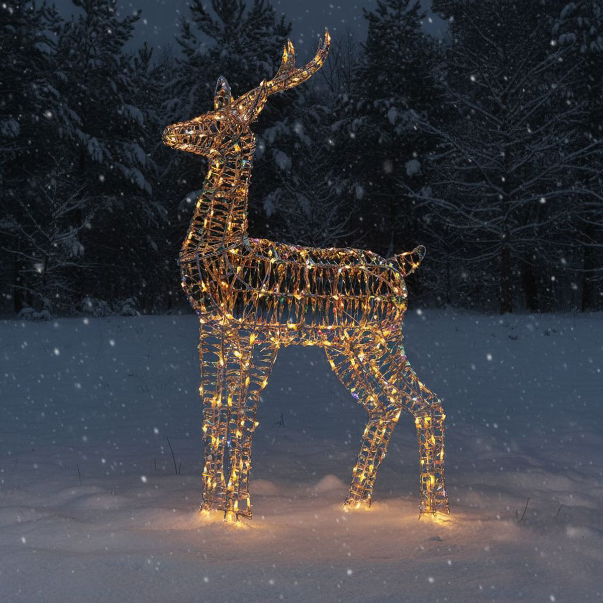 Christmas Reindeer Light - 1.2M Laser Outdoor Light Up Stag with 230 White LEDs