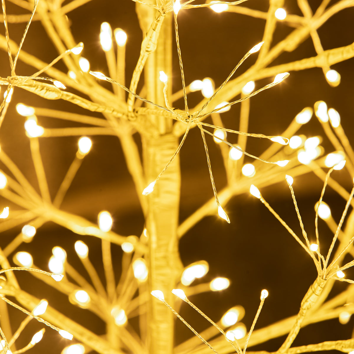 Pre-Lit Christmas Gold Wire Light-Up Tree 120cm with 1200 Warm White LEDs