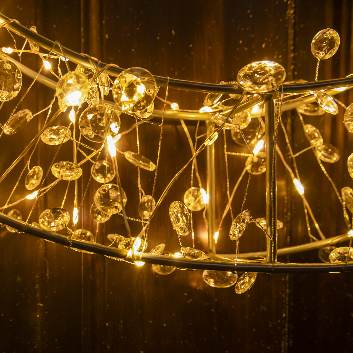 Pre-Lit Christmas Light-Up Silver Bauble 70cm with 500 Warm White LEDs