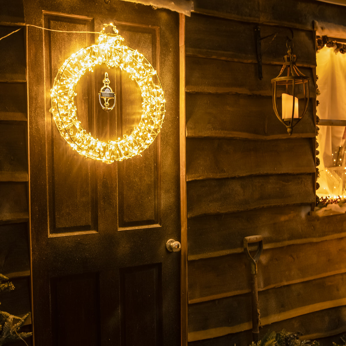 Pre-Lit Christmas Light-Up Silver Bauble 50cm with 280 Warm White LEDs