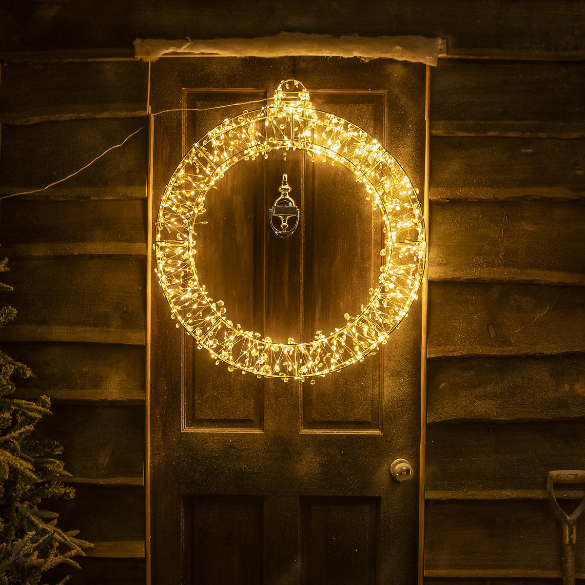 Pre-Lit Christmas Light-Up Silver Bauble 70cm with 500 Warm White LEDs