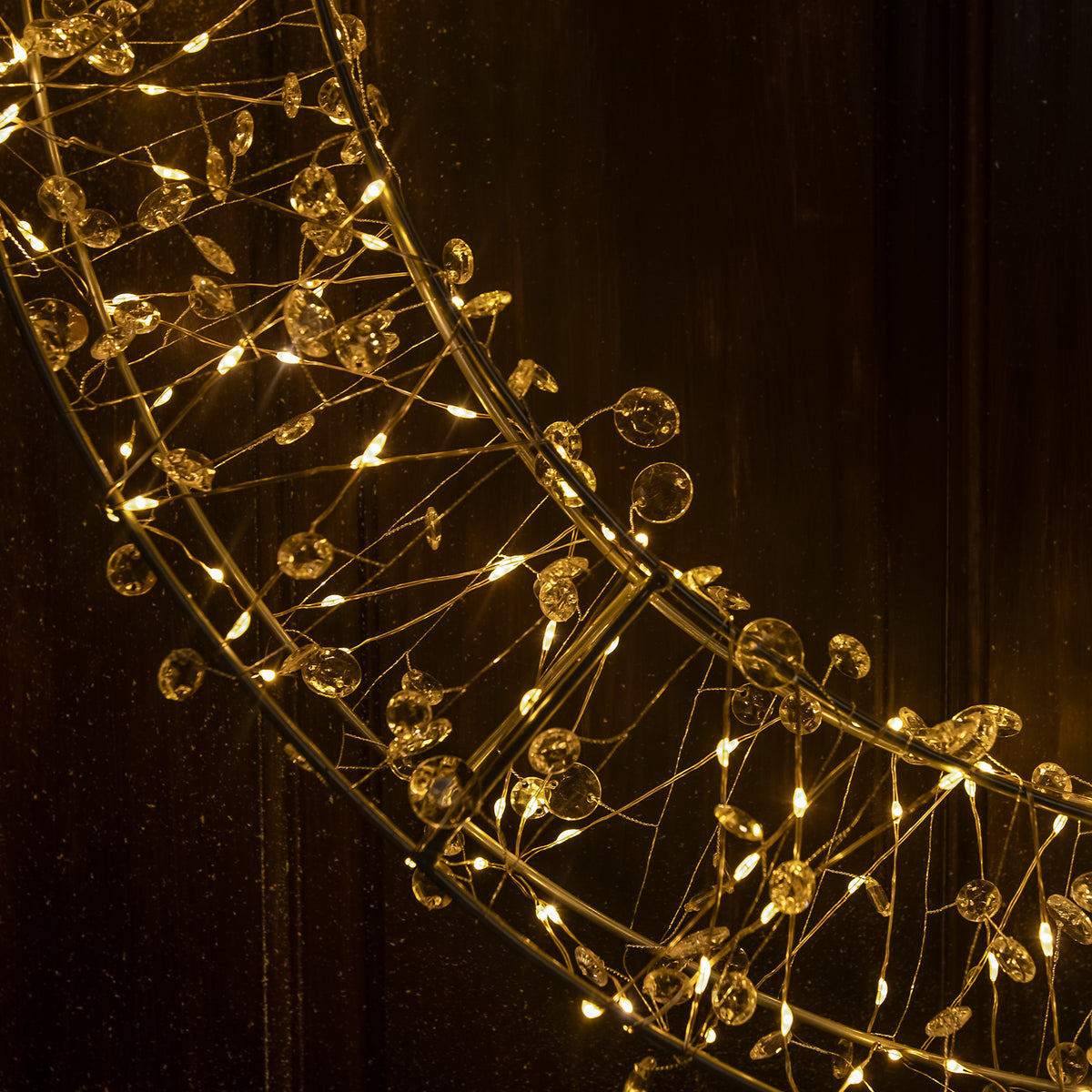 Pre-Lit Christmas Light-Up Silver Bauble 70cm with 500 Warm White LEDs