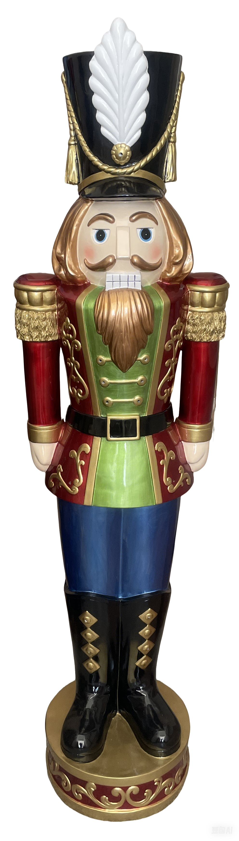 5.5ft Traditional Christmas Nutcracker Soldier - Red, Blue and Green with LED Lights