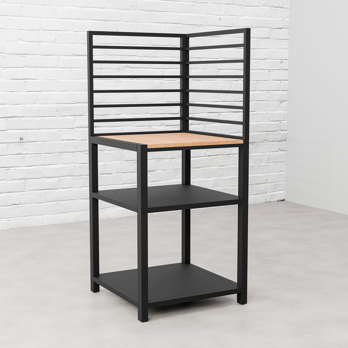 Draco Grills Scandic Modular Outdoor Kitchen with Two Double Shelf Cabinets & Corner Unit