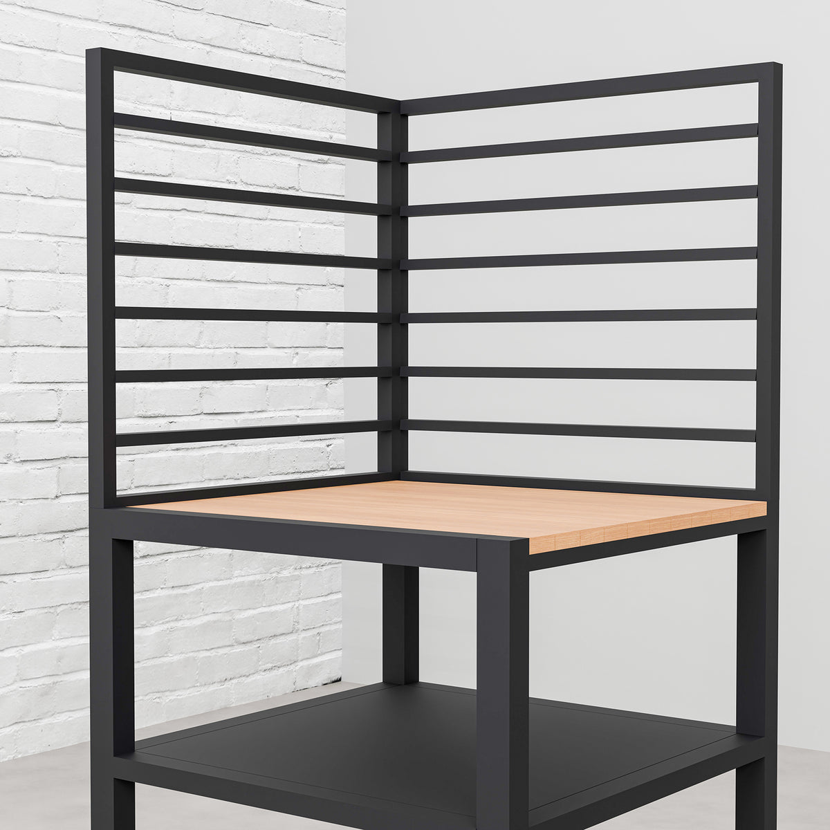 Draco Grills Scandic Modular Outdoor Kitchen with Two Double Shelf Cabinets & Corner Unit