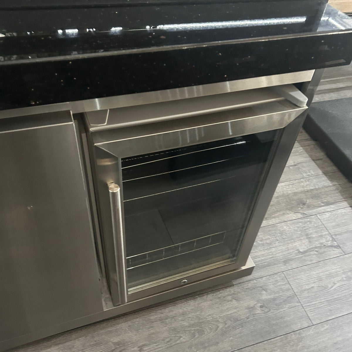 Ex Display Draco Grills Outdoor Stainless Steel Single Fridge Cabinet with Granite Top 60L