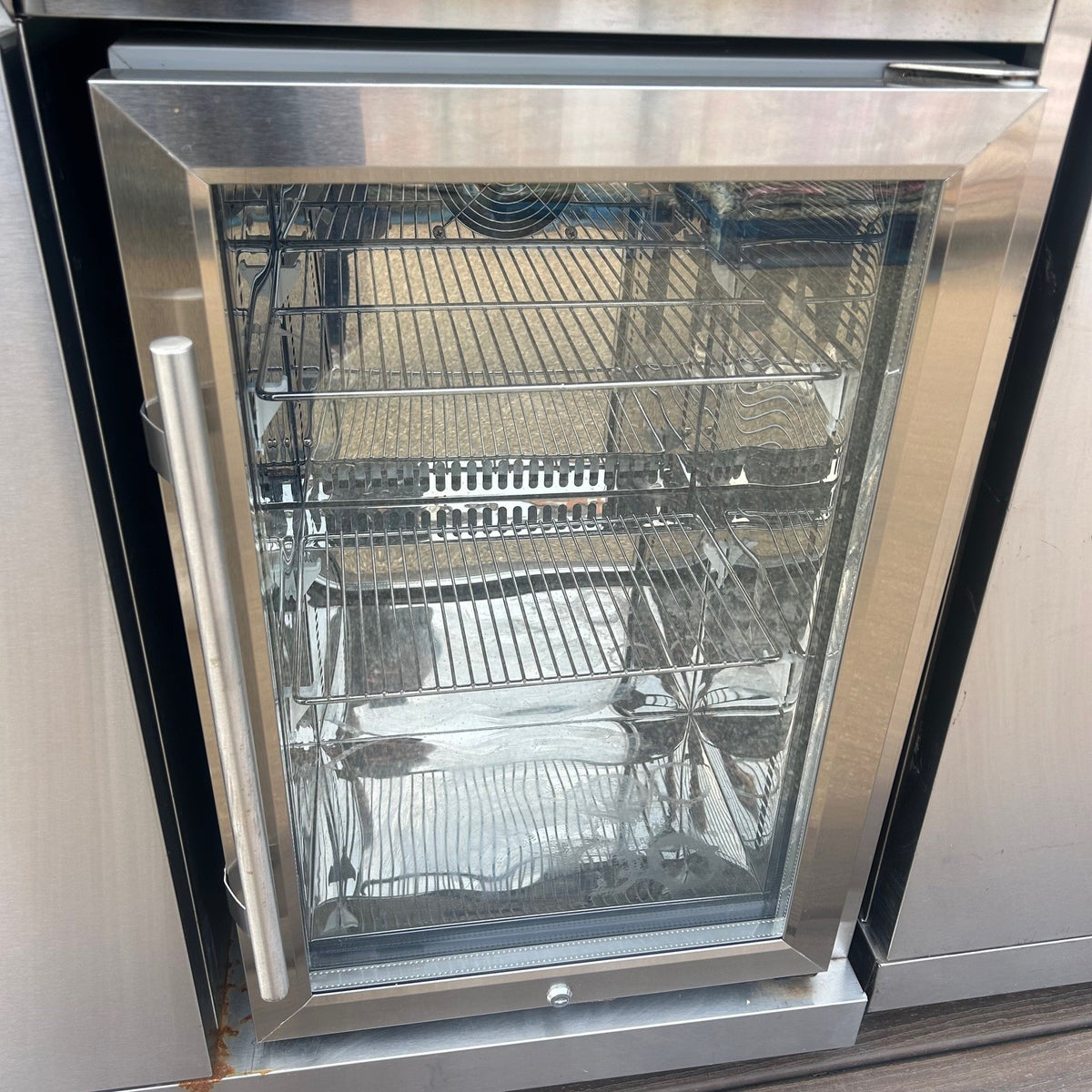 Ex Display Draco Grills Outdoor Stainless Steel Single Fridge and Sink Cabinet 60L