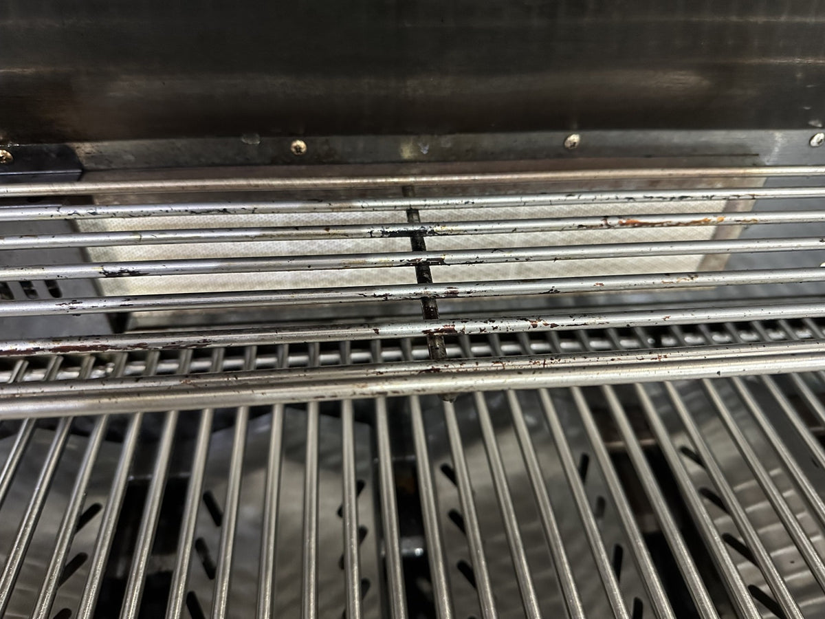 Ex Display Draco Grills 6 Burner Black Stainless Steel Barbecue with Sink Fridge Drawer and Cupboard