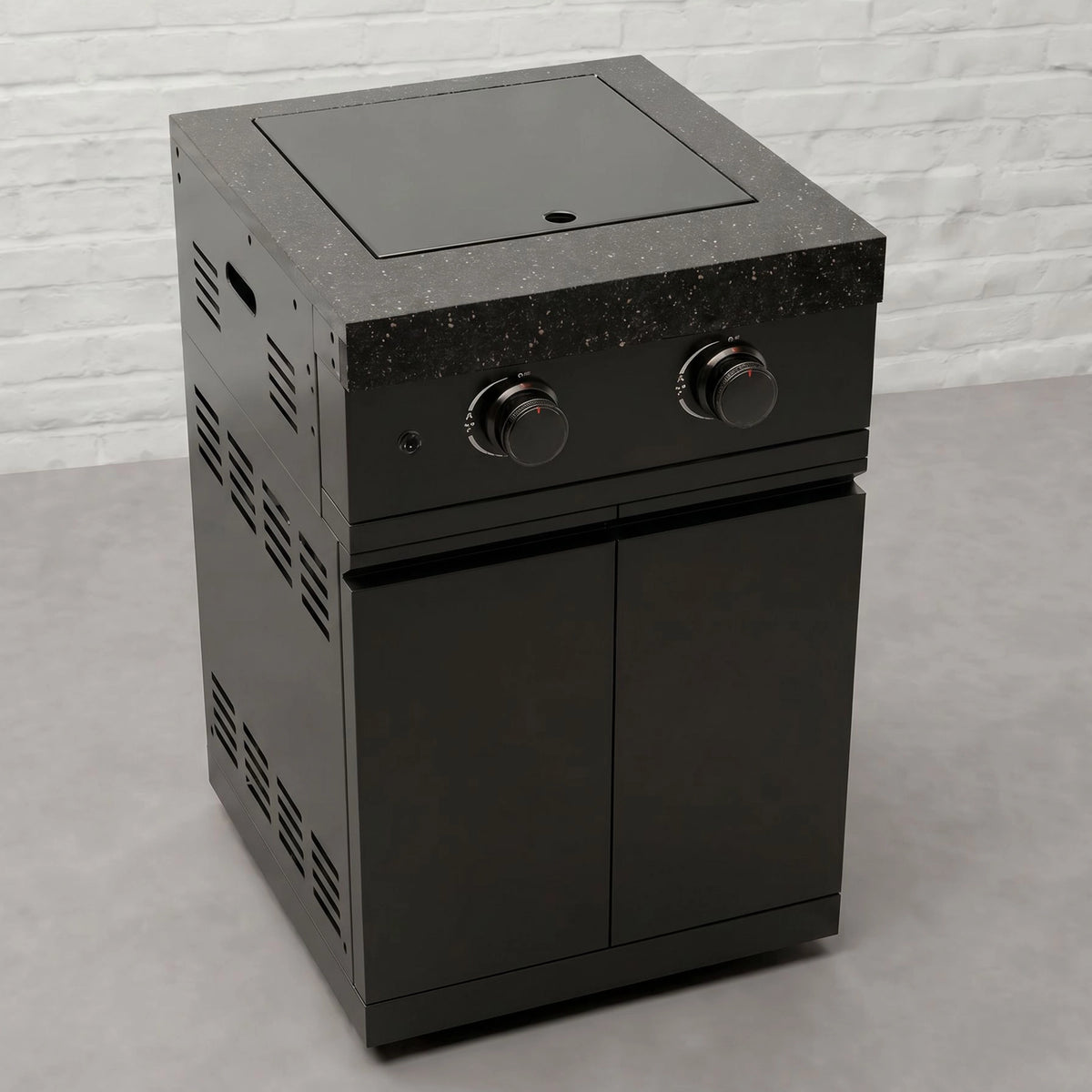 Draco Grills Outdoor Kitchen Black Stainless Steel Power Burner Station