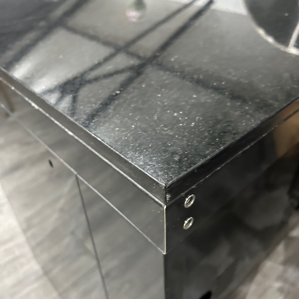 Ex Display Draco Grills 6 Burner BBQ Black Stainless Steel Modular Outdoor Kitchen with Double Fridge and 3 Drawer Unit