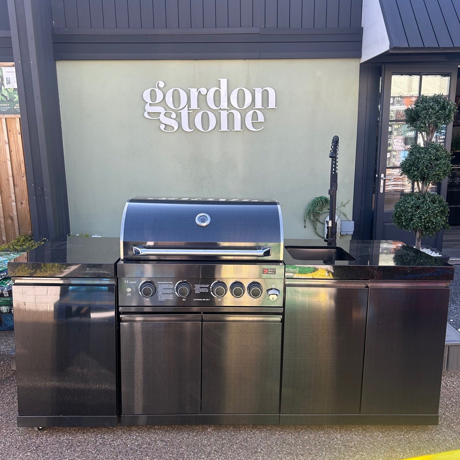 Ex Display Draco Grills Burner Black Stainless Steel Outdoor