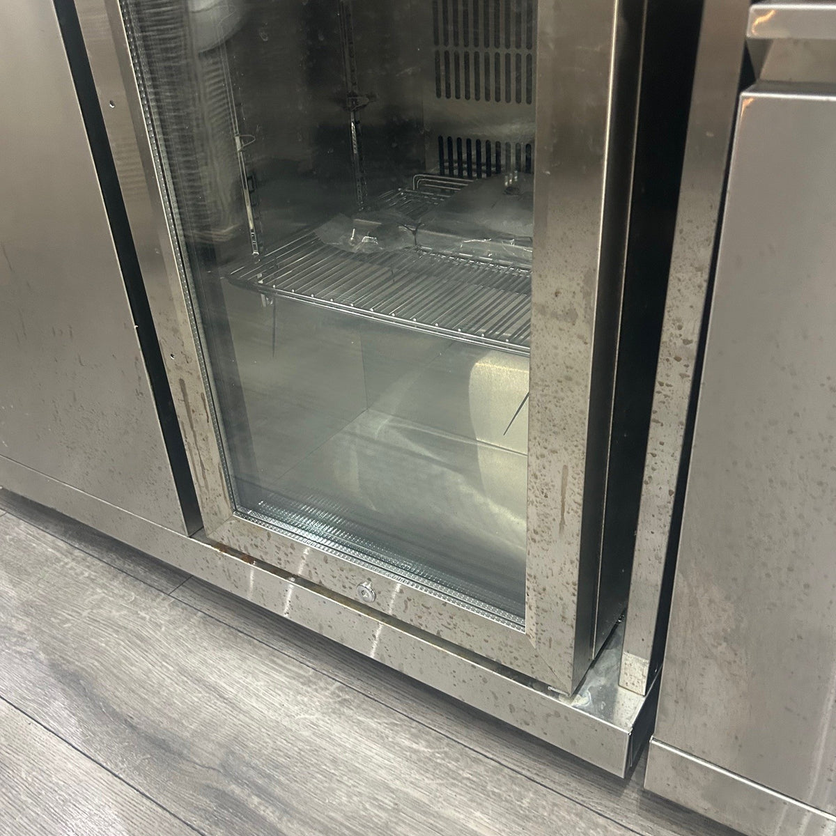 Ex Display Draco Grills 6 Burner Stainless Steel Outdoor Kitchen with Sear Station, Single Fridge, Double Cupboard
