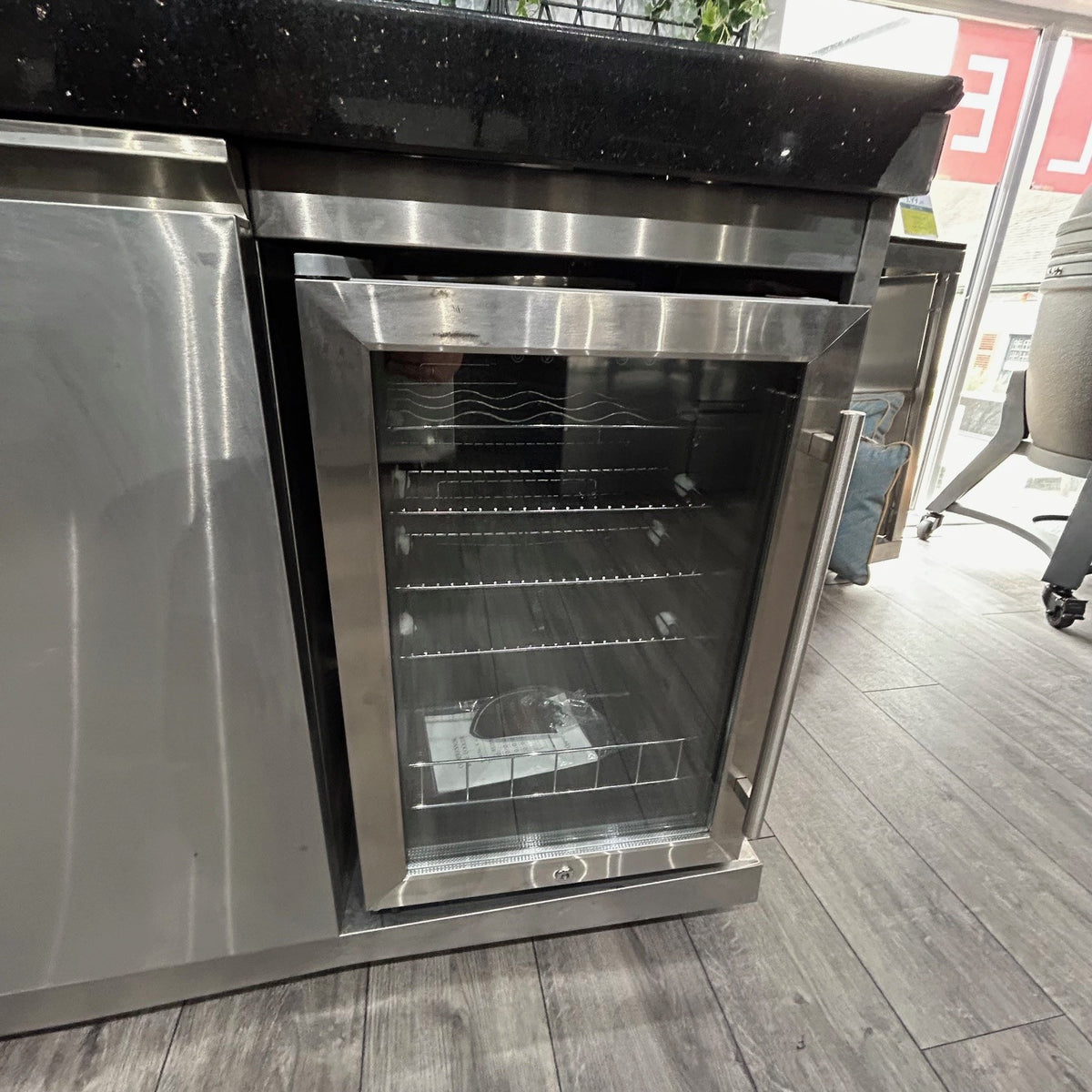 Ex Display Draco Grills 6 Burner Stainless Steel Outdoor Kitchen with Sink and Fridge Unit