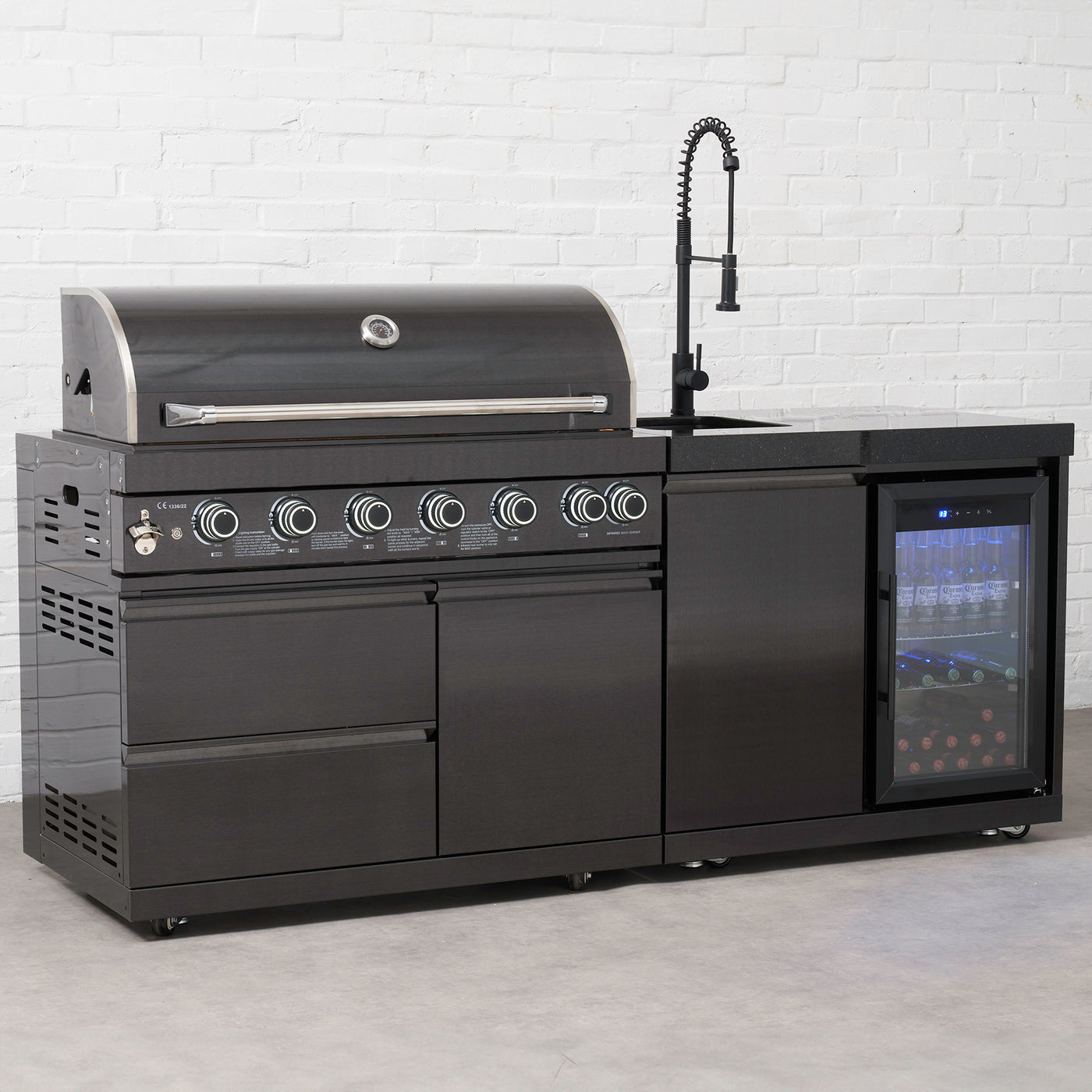 Draco Grills Black Stainless Steel Modular Outdoor Kitchens - Garden Trends