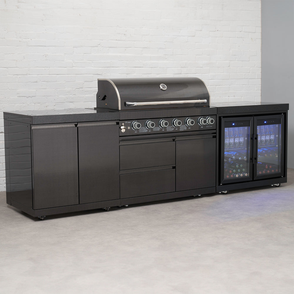 Draco Grills Black Stainless Steel Modular Outdoor Kitchens - Garden Trends