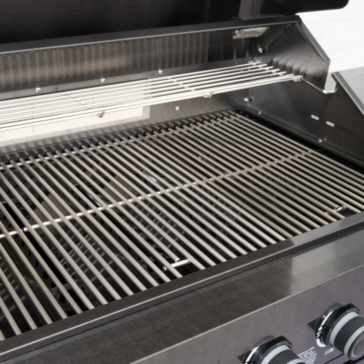 Draco Grills Teak Carbon Line Modular Outdoor Kitchen 6 Burner Black Stainless Steel Barbecue with Double Fridge, Sink and Cupboard
