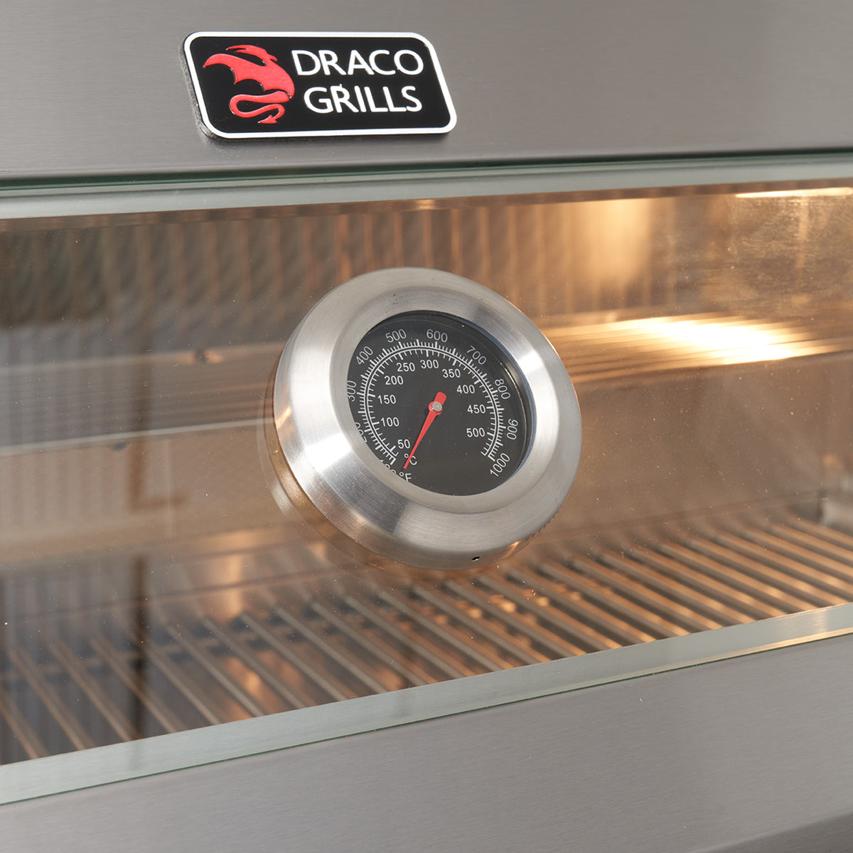 Draco Grills Teak Carbon Line 6 Burner Stainless Steel BBQ Cabinet with Ceramic Top