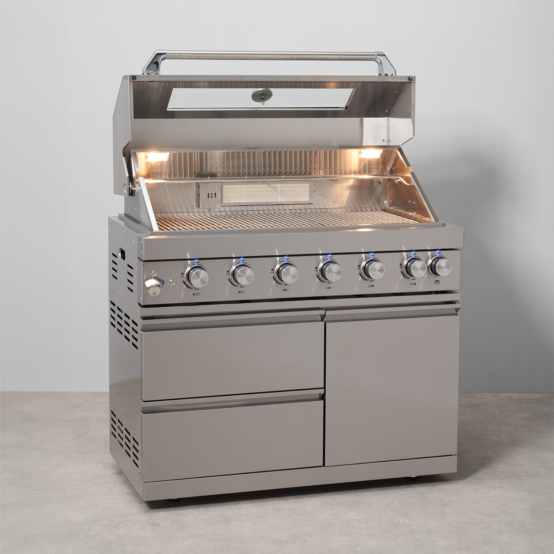 Draco Grills 6 Burner BBQ Modular Outdoor Kitchen with Double Drawers ...