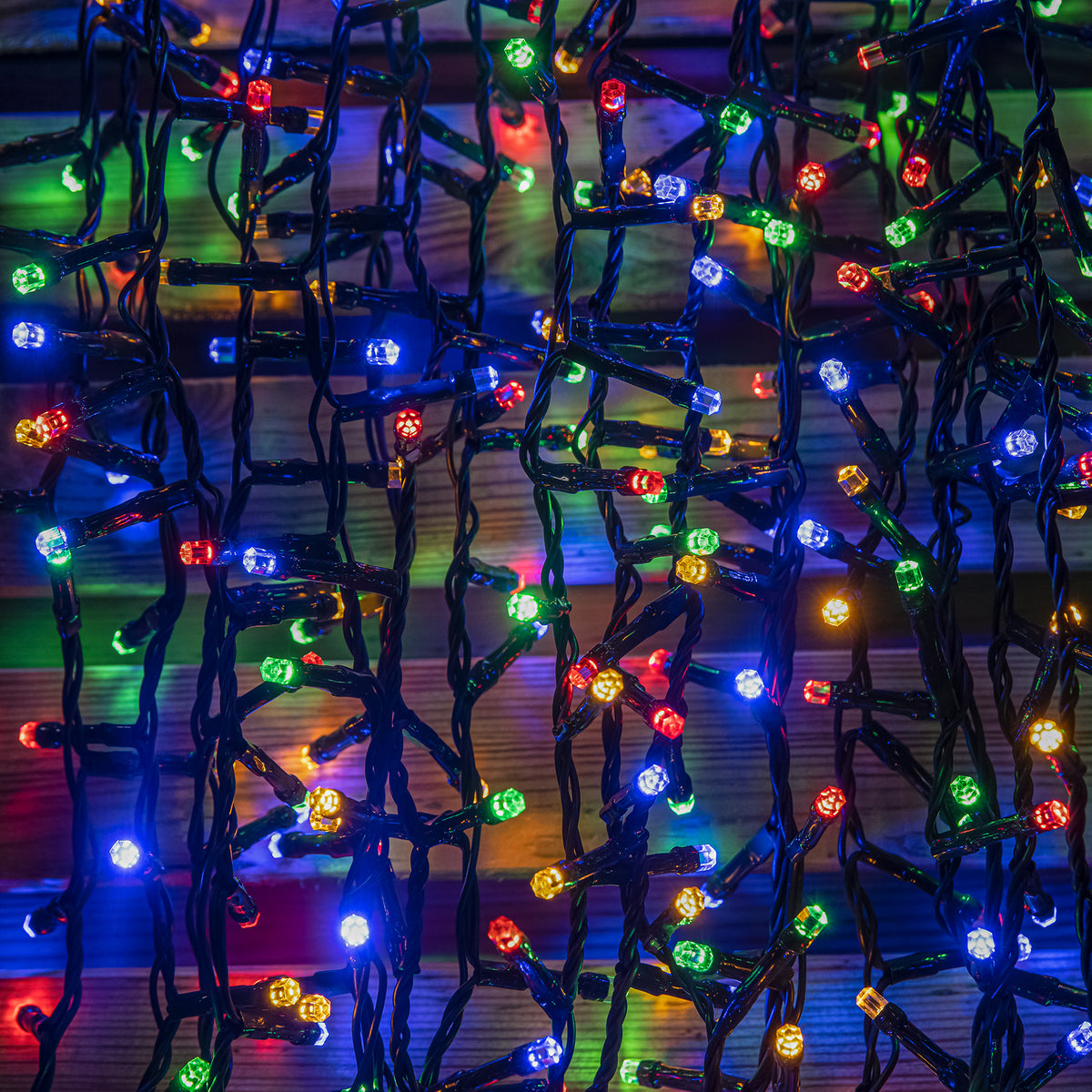 Multi-Coloured LED Multi-Function Christmas Compact Lights - 750 &amp; 2000
