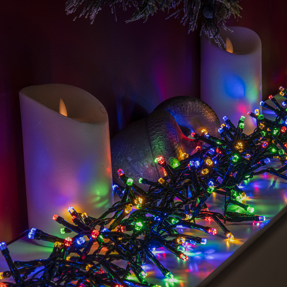 MultiColoured LED MultiFunction Christmas Compact Lights 750 & 200